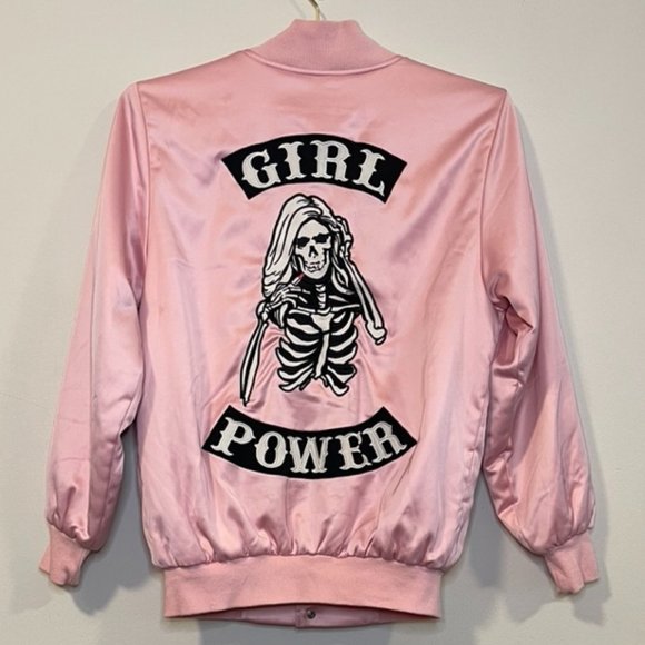 Petals and Peacocks, Girl Power Patch Bomber Jacket - Picture 3 of 6
